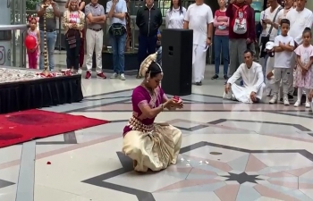 Great performance of Odissi Dance by Rukmini Alexander Paredes Zeppenfeldt in Caracas at a cultural event. She is a Venezuelan artist who studied under ICCR scholarship at Shriram Bharatiya Kala Kendra in New Delhi.